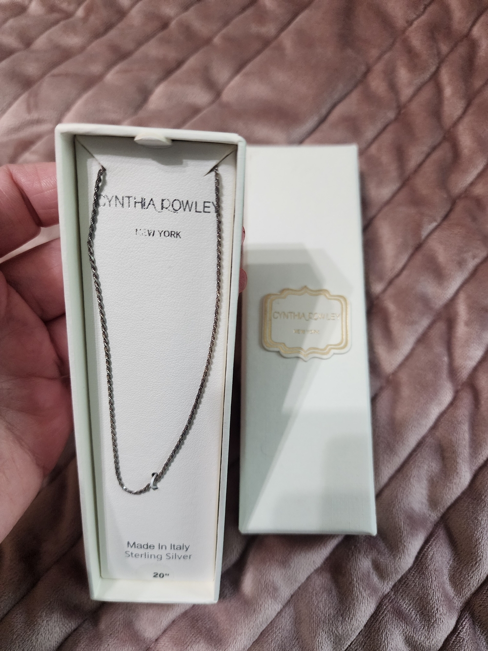 Cynthia Rowley Sterling Rope Chain Necklace - Silver- Made In Italy